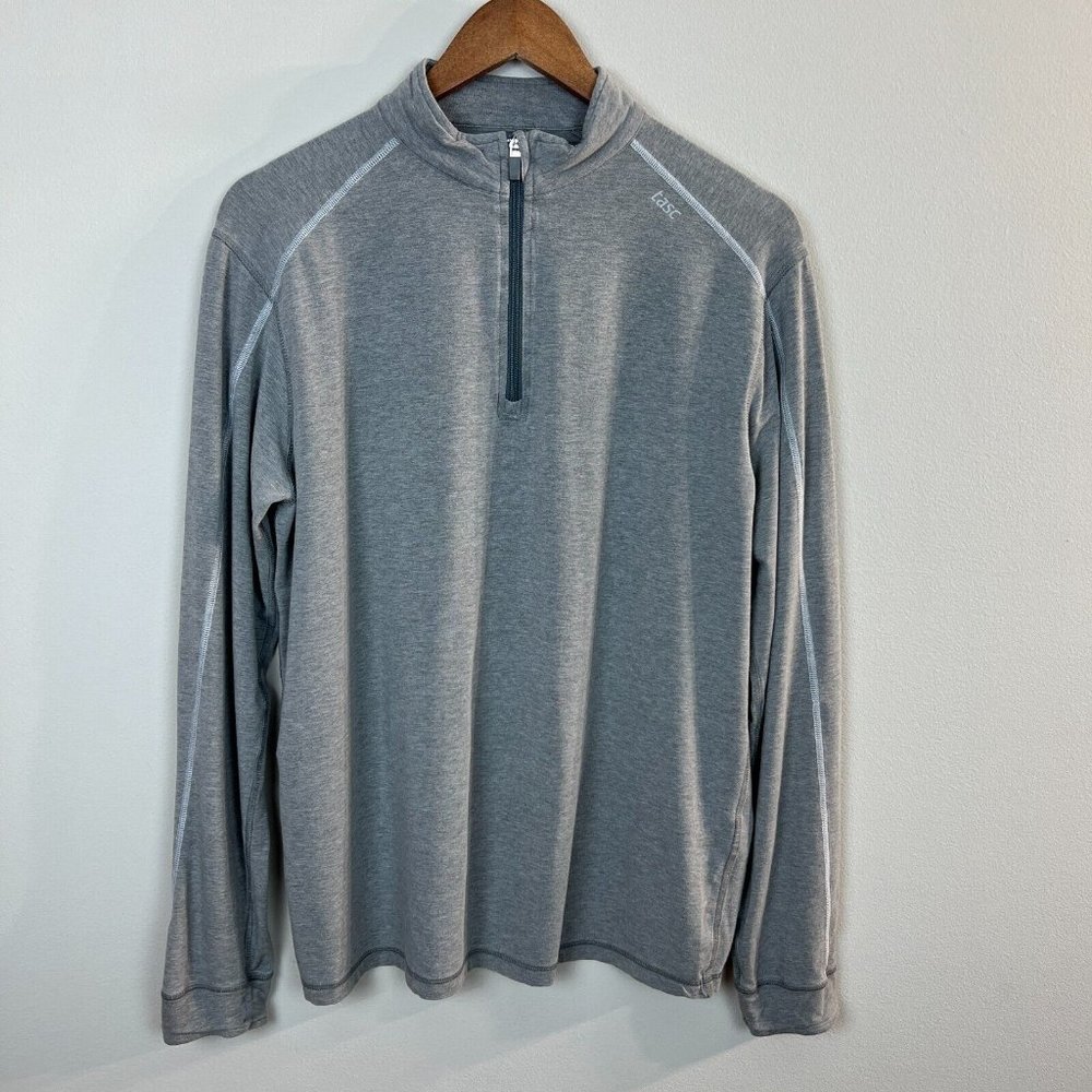 Tasc Performance 1/4 Zip Pullover Mens Medium Gray MOSOTech Long Sleeve Shirt